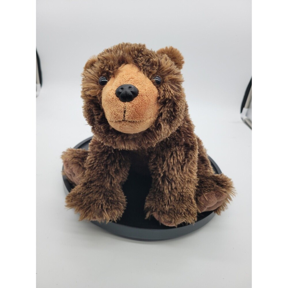 Wild Republic Brown Grizzly Bear Sitting Plush Stuffed Animal Fuzzy Zoo Toy 12"
